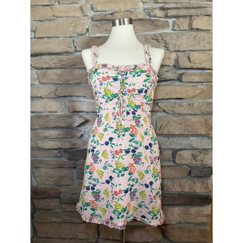 Urban Outfitters Pink Graphic Design Mini Dress Sz M